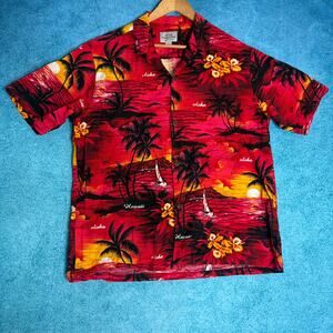 Vintage Royal Hawaiian Creations Men’s Hawaiian Shirt XL Sunset Print USA Made